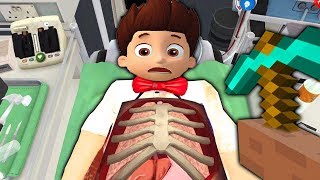 WHAT HAPPENED TO RYDER PAW PATROL AT 3AM SURGEON SIMULATOR SECRET BASE MINECRAFT Hello Neighbor Mod