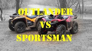 2019 Outlander 1000 VS Sportsman XP1000 | Drag Race | Trail Ride Comparison!
