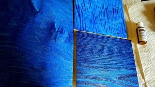 Using Wood Dyes On Maple and Oak - Blue Dye - Blue Wood Stain
