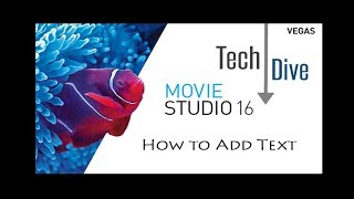 Movie Studio 16 Platinum: How to Add Text
