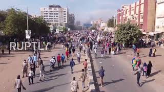 Sudan: Drone footage captures hundreds of thousands rallying in Khartoum