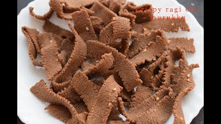 Crispy Ragi olai murukku recipe | Ragi Ribbon pakoda recipe | Healthy snacks|Finger millet recipes