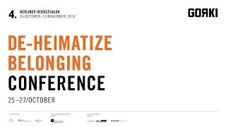 De-heimatize Belonging Konferenz 25.10. DE