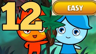 LuckyBoy And PrettyGirl 2 Level 12 Easy Android Walkthrough Forest Temple Maze Fireboy & Watergirl