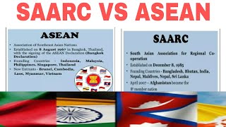 SAARC VS ASEAN|SAARC|ASEAN|and INDIA|hindi|