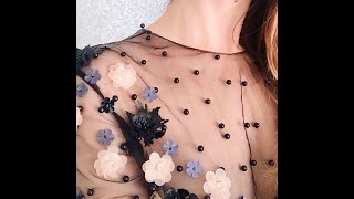 Как сшить платье из сетки или фатина. Как красиво обработать горловину на платье из сетки