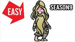 *NEW* FORTNITE SEASON 9 SKIN BUNKER JONESY Easy drawing｜How to draw Fortnite by Jolly Art NEGI