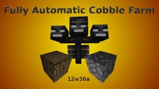 Minecraft 12w36a: Fully Automatic Cobble Farm And Auto Harvest Wood Farm