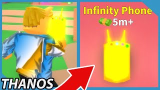 Buying $5,000,000 Infinity Phone In Roblox Spamming Simulator (Thanos Phone)