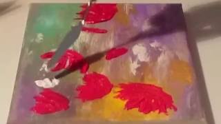 Как нарисовать цветы мастихином. Мастихин. Акрил. Palette Knife. Cherry Blossoms HD