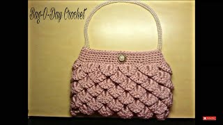 HOW TO CROCHET A CLUTCH PURSE | CROCODILE STITCH BAG | BAGODAY CROCHET TUTORIAL #5