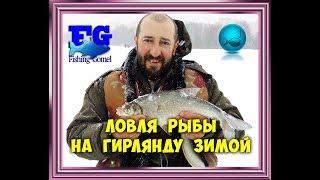 Ловля рыбы на гирлянду зимой