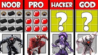 Minecraft Battle: VENOM MONSTER MUTANT CRAFTINGE - NOOB vs PRO vs HACKER vs GOD - Animation