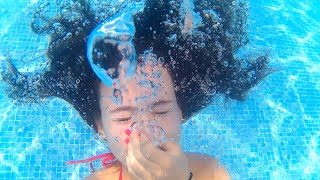 UNDERWATER BREATH HOLD SWIMMING POOL DAY UNDERWATER