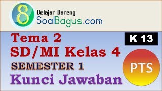 Soal Latihan PTS  Kelas 4 Tema 2 Semester 1 K 13 Plus Jawaban