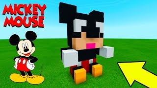 Minecraft: How To Make a Mickey Mouse Plush Statue