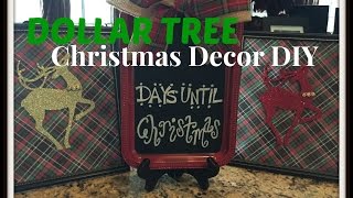 DOLLAR TREE Christmas Chalk Countdown Tray DIY - PLAID WEEK Day 2