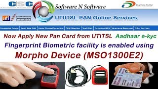 PAN Card Through Fingerprint Authentication in UTIITSL