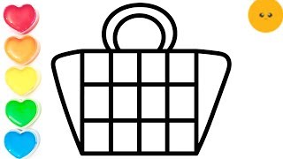 Как нарисовать детскую сумку - How to draw a baby bag