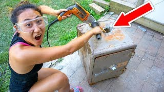 DRILLING HOLE INTO ABANDONED SAFE!! (WHAT’S INSIDE?!)