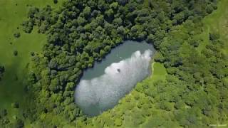 Геологический памятник природы озеро Круглое, Лабинский район; снято на DJI MAVIC PRO