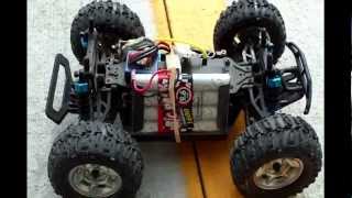 mrc zd racing 1/16 scale brushed  RC  9.6v test 3s cutoff? On the monster truck buggy truggy.