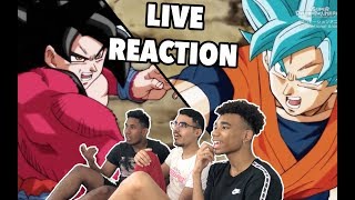 GOKU BLUE VS GOKU SSJ4 - DRAGON BALL SUPER HEROES S01 EP01 - LIVE REACTION FR