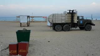 Море в Витязево отчёт по уборке бархана 23.08.2016 6.40 утра
