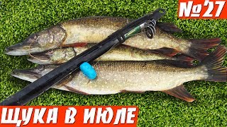 ЩУКА НА ПОПЛАВОК В ИЮЛЕ С ЛОДКИ
