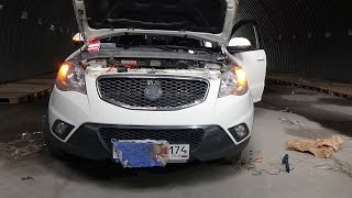 Ssangyong actyon. Установка дневных ходовых огней (ДХО) с функцией поворотников.