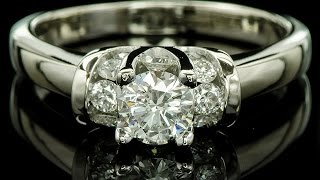 Кольцо из белого золота с бриллиантами 1.25 карат