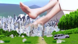 [MMD giantess]くつろぐ巨大娘その3(台詞付き)/Relaxing giantess part 3(with subtitle)