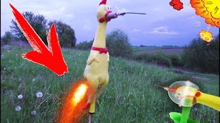 ЗАПУСКАЮ КРИЧАЩУЮ КУРИЦУ в КОСМОС ! МЕНЯ ЧУТЬ НЕ УБИЛО и Я НЕ ШУЧУ !!!  Игрушка из Китая !
