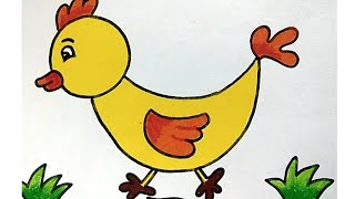 How To Draw A Chick।Easy Chick Drawing And Colouring । For Kids And Beginners.
