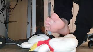 23yo Boy Trampling Teddy in Air Max, Black socks and with bare feet