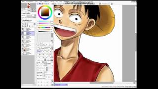 First speedpaint (первый спидпэйнт) SAI Luffy (Луффи) One Piece (Ван Пис)