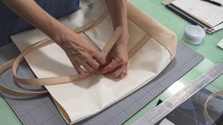 Leather craft Tote bag ヌメ革と帆布のトートバッグ #レザークラフト
