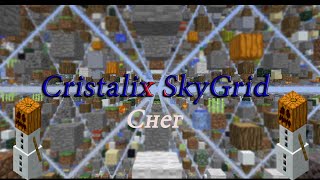 Снеговик на острове. Сервер Cristalix. SkyGrid.