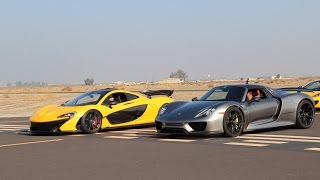 McLaren P1 vs. Porsche 918 Spyder vs. UGR TT Lamborghini Huracan