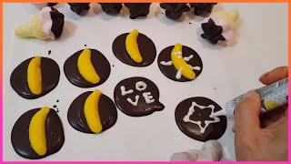 발렌타인데이 초콜릿 만들기 & 포장 2탄 / 바나나 아이스크림 모양 초콜릿 / 저렴! 엄청난 양! 초간단 ! / Making Valentine Day Chocolate