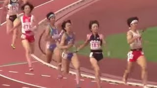 2014山梨インターハイ陸上　女子4X400mリレー 予選9組 浜松市立