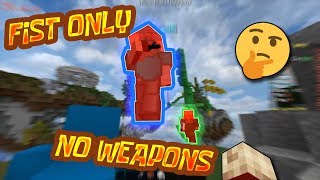 FIST ONLY/NO WEAPONS CHALLENGE!!! (Minecraft BedWars)