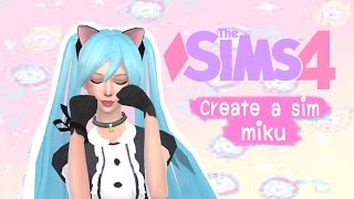 The sims 4 : CAS - Hatsune miku (Maid ver.)