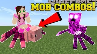 Minecraft: MOB COMBOS!!! (NEW COMBINED MOBS!!) Mod Showcase