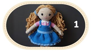 Вязаная кукла крючком Розали, ч.10 (Сарафан, ч.1). Crochet doll Rosalie, p.10 (Sundress, p.1).