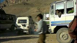 Bus stand in Kaza, near the year 2000 Spiti Kalachakra camp