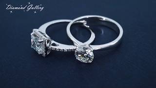 Кольца с бриллиантами 0,8 кр и 0,7 кр от Diamond Gallery.