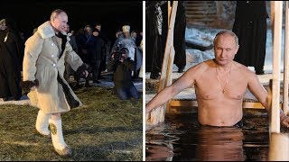 Путин опозорился во время окунания в прорубь. Вырезанный эпизод