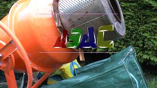 Build a sand/soil sieve addon for a cement mixer