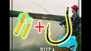 обзор приспособы для простейшего привязывания крючков + надежность